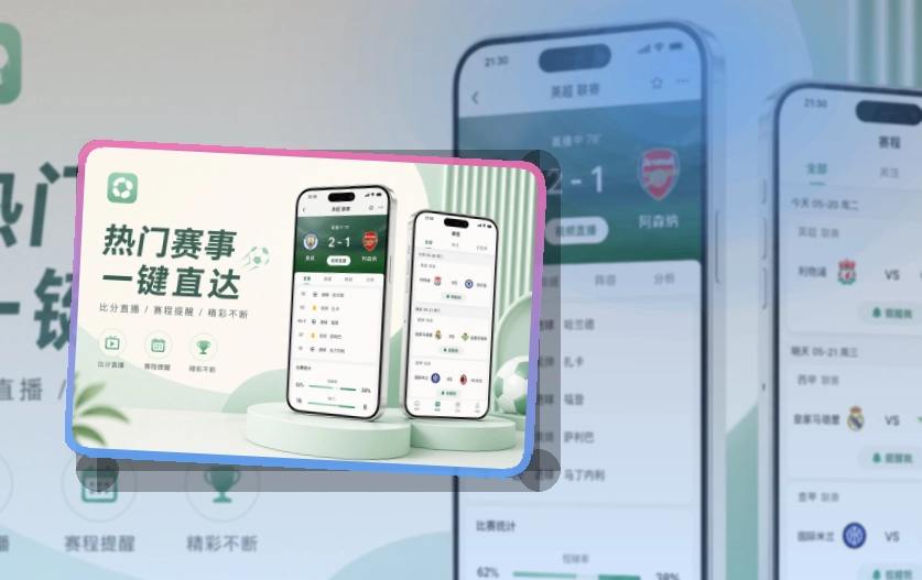 路径式引导 · 官方赛事App · 常看联赛快速进入界面展示